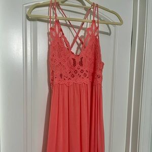 Coral orange ish, large dress